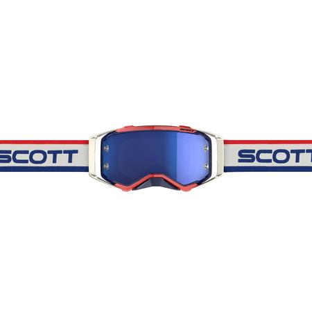 SCOTT Gogle Prospect retro white/blue / blue chrome works