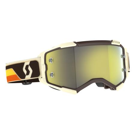 SCOTT Gogle Fury deep brown/beige / yellow chrome works