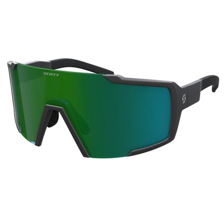 SCOTT Okulary Sunglasses Shield black matt / green chrome