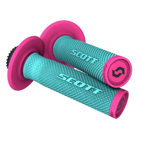 SCOTT Rączki Grip SX II Lock On + Cam Set stealth blue/radiant pink