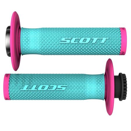 SCOTT Rączki Grip SX II Lock On + Cam Set stealth blue/radiant pink
