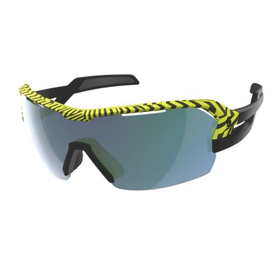 SCOTT Okulary Sunglasses Spur black/yellow / green chrome enhancer